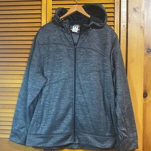 Russell Athletic Gray Full-Zip Hoodie long sleeves 2 pockets available